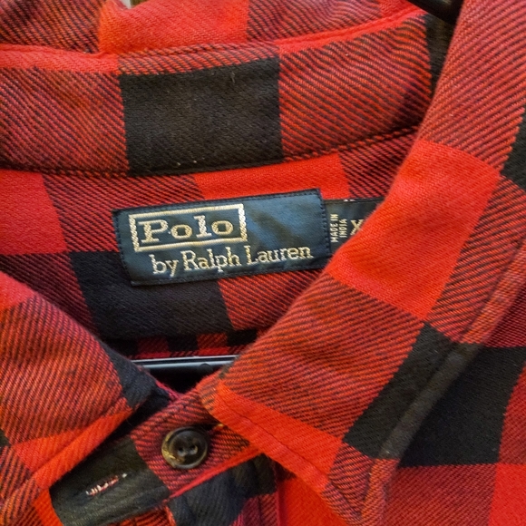 Polo Ralph Lauren Thick Lumberjack Flannel Button Down Red - Picture 2 of 4